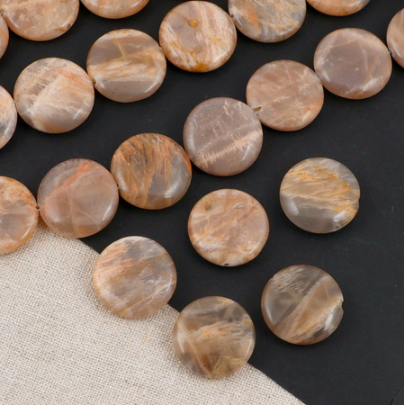 Kamień słoneczny moneta gładka 20mm