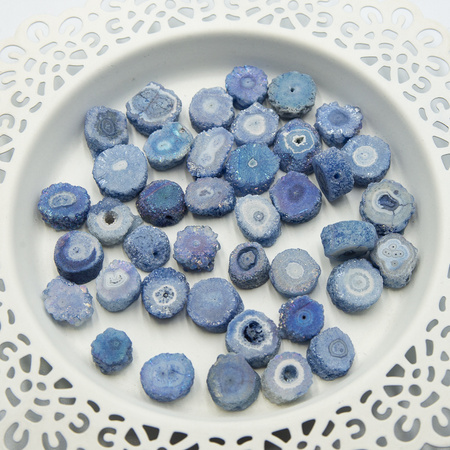 Kwarc tytanowany plaster druzy 12-18mm