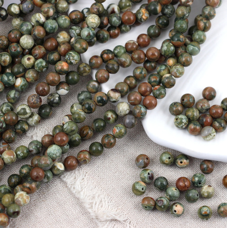 Jaspis riolit kula gładka 6mm