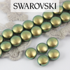 5860 Swarovski Crystal Iridescent Green Coin Pearl 10mm [2szt]