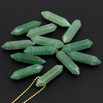 Awenturyn zielony zawieszka grot 32x9mm