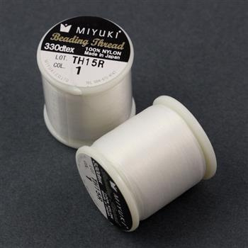 Miyuki nici nylonowe white 0,2mm [szpula 50m]