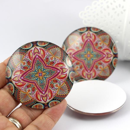 Kaboszon szklany z grafiką moneta 58mm