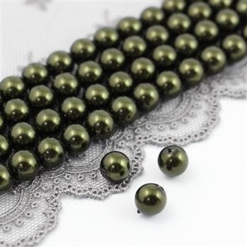Preciosa Nacre Round Pearl Maxima Dark Green 8mm [4szt]