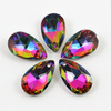 Kryształek szklany łezka fasetowana multikolor 22x13mm