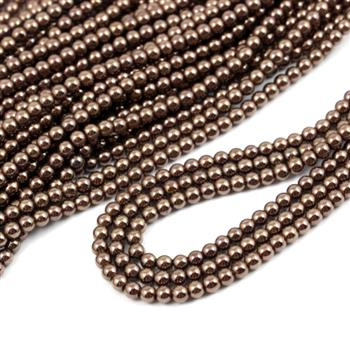 Hematyt kula gładka 3mm BROWN [sznur 40cm]