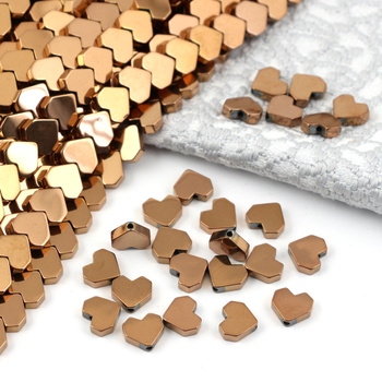 Hematyt brązowy serce 8mm