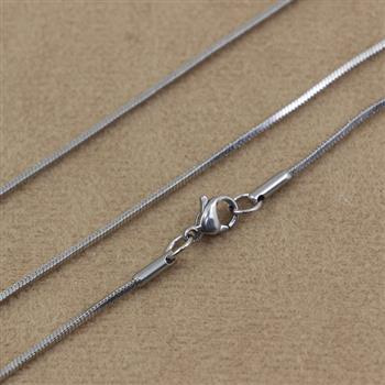 Łańcuszek żmijka 1mm z zapięciem stal szlachetna [50cm]