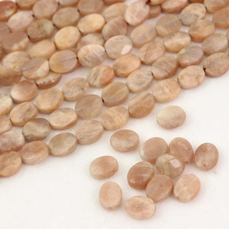 Kamień słoneczny owal fasetowany 9x7mm