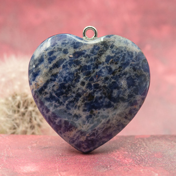 Zawieszka sodalit serce 39x40mm