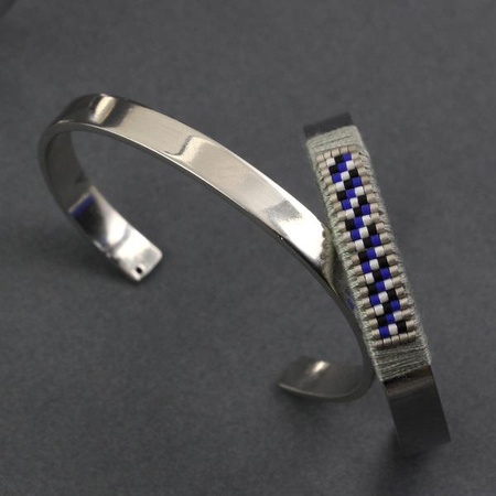 Baza bransolety metalowa srebrna