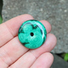 Zawieszka malachit naturalny donut 27mm