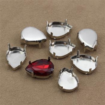 Oprawa do przyszywania - koszyczek łezka 18x13mm