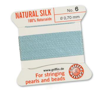 Griffin Nici jedwabne z igłą turquoise 0,70mm [2m]