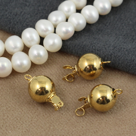 Zapięcie szufladkowe stal szlachetna pozłacana PVD kula 10mm