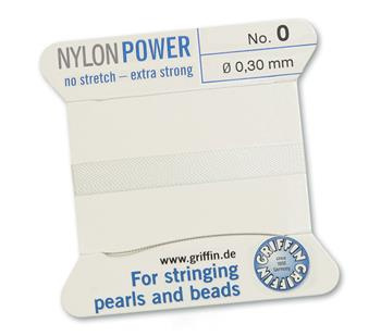 Griffin Nici nylonowe z igłą white 0,30mm [2m]