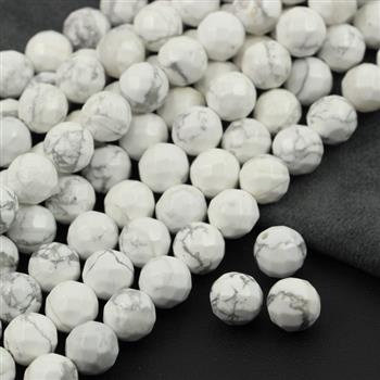 Howlit marmurkowy kula fasetowana 10mm