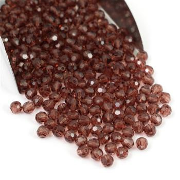 Preciosa Round Bead Light Burgundy 4mm [10szt]
