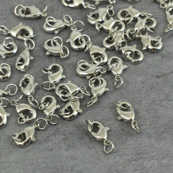 Zapięcie karabińczyk srebrny 10x6mm +OG