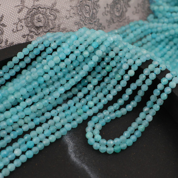 Amazonit kula fasetowana 3mm [sznur 38cm]