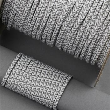 Sznurek sutasz POLSKI 3mm melanż zebra popielata [1metr]