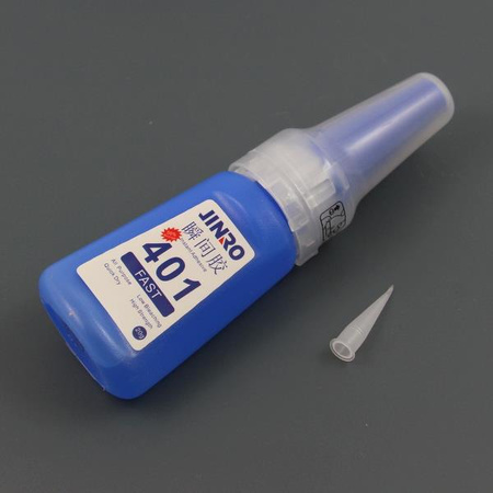 Klej JINRO 401 super glue szybkoschnący (do wklejania w bazy i tulejki) 20g