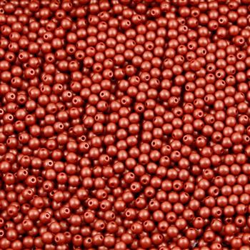 Round Beads Powdery - Copper 3mm [50szt]