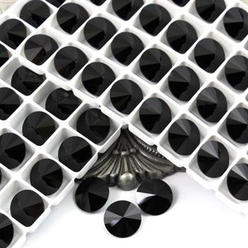 Preciosa Rivoli Maxima Jet 14mm [2szt]