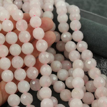 Kwarc różowy kula fasetowana 12mm