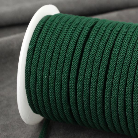 Sznurek pleciony zielony 3mm [1 metr]