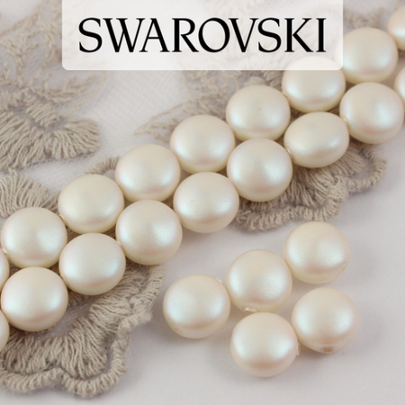 5860 Swarovski Crystal Pearlescent White Coin Pearl 10mm [2szt]