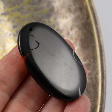 Agat zawieszka owal pomarańczowy 54x35mm