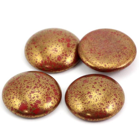 Kaboszon Les Perles par Puca Opaque Red Bronze 25mm