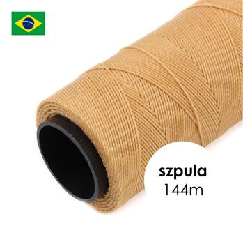 Sznurek do makramy brazylijski woskowany Sand 1mm [szpula 144m]