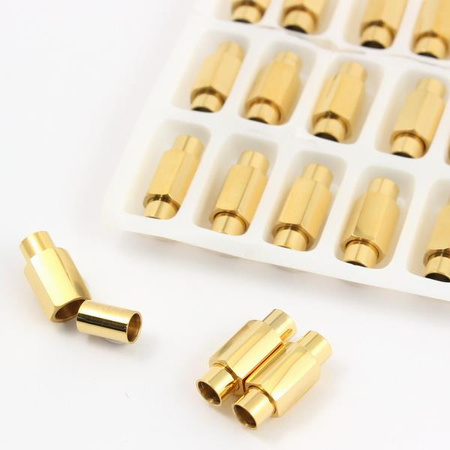 Zapięcie magnetyczne pozłacane stal szlachetna 5mm