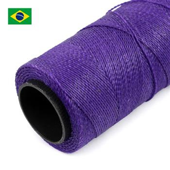 Sznurek do makramy brazylijski woskowany Neon Purple 1mm [1metr]