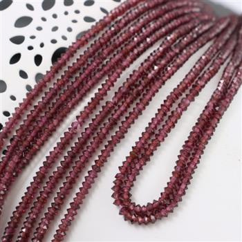 Granat oponka fasetowana ufo 3x1,5mm [sznur 39cm]