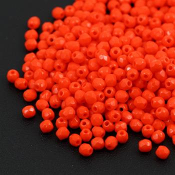Fire Polish 3mm Opaque Dark Orange [40szt]