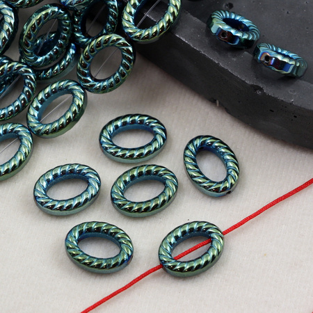 Hematyt zielony owal 15x11mm