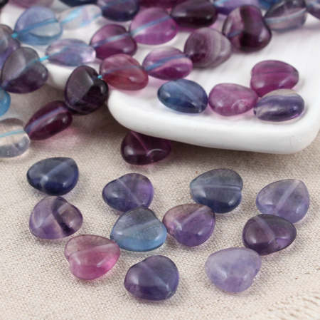 Fluoryt serce gładkie 12mm