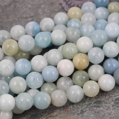 Akwamaryn kula gładka 12mm
