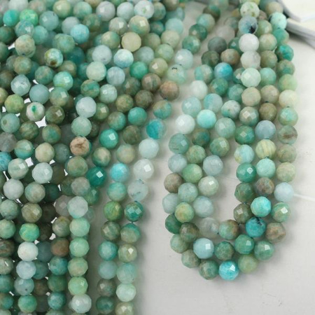 Amazonit rosyjski kula fasetowana 4,5mm [sznur 39cm]