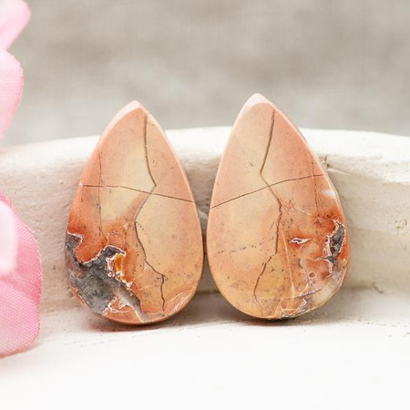 Kaboszony jaspis maligano 24x15x4mm [para]