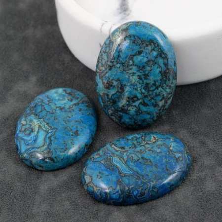 Kaboszon agat koronkowy owal 40x30mm