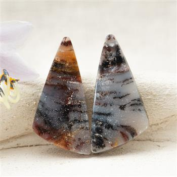 Kaboszony jaspis 27x14x4mm [para]