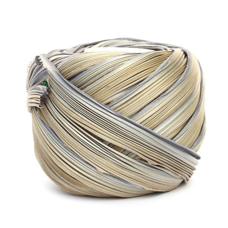 Jedwabna wstążka Shibori - Cool Ash [10cm]