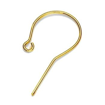 Bigle otwarte srebro pozłacane 25x13mm Ag925 [para]