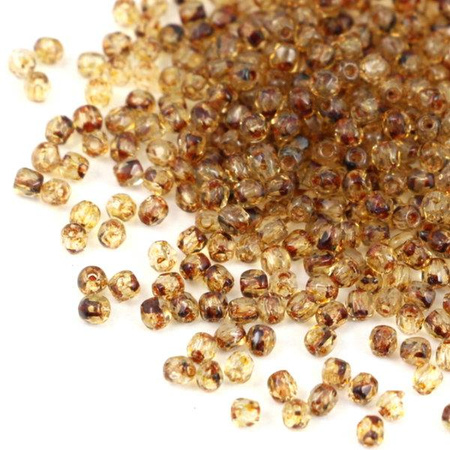 Fire Polish 3mm Crystal Travertine [40szt]