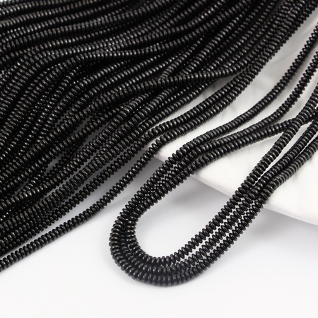 Hematyt czarny oponka ufo 3x1,5mm [sznur 40cm]