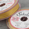 Japońska linka stalowa jubilerska SakuLux 7-splotowa Metallic Gold 0,50mm [szpula 30m]